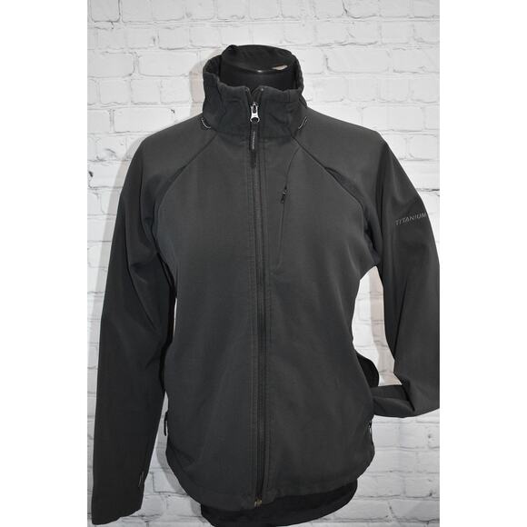 Columbia Titanium Jacket Womens Size Large Softshell Inside Fleece Gray - Picture 1 of 7